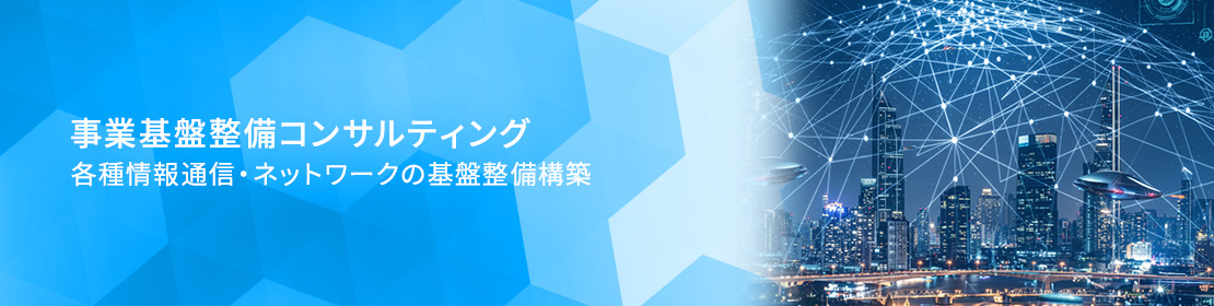 事業基盤整備コンサルティング 各種情報通信・ネットワークの基盤整備構築
